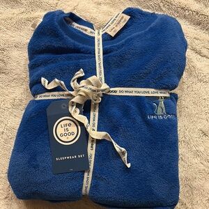 Life Is Good Royal Blue Fleece Sleepwear